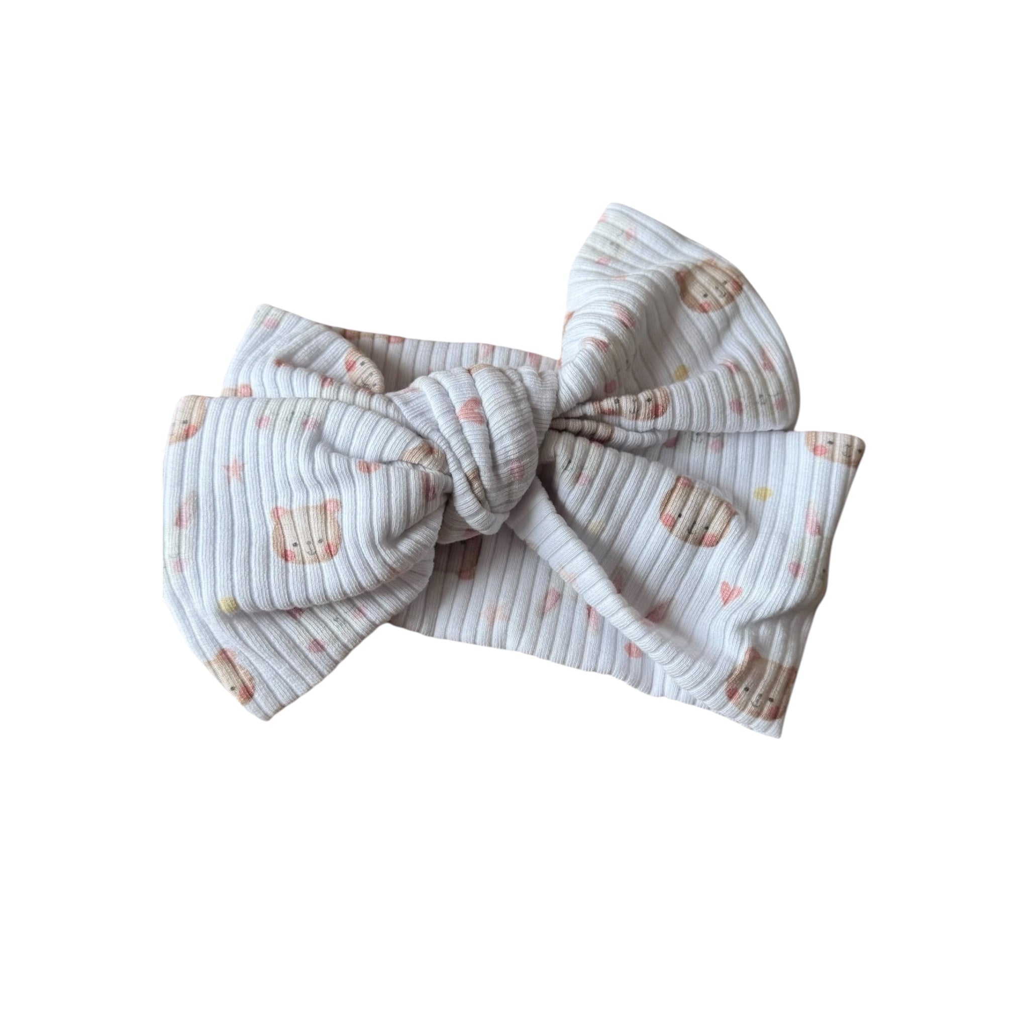 Sweet Bunny and Bear Baby Bow/Beanie