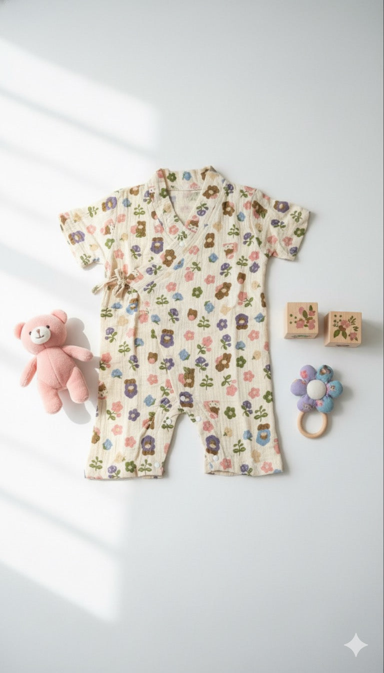 Little Posies Bear Kimono