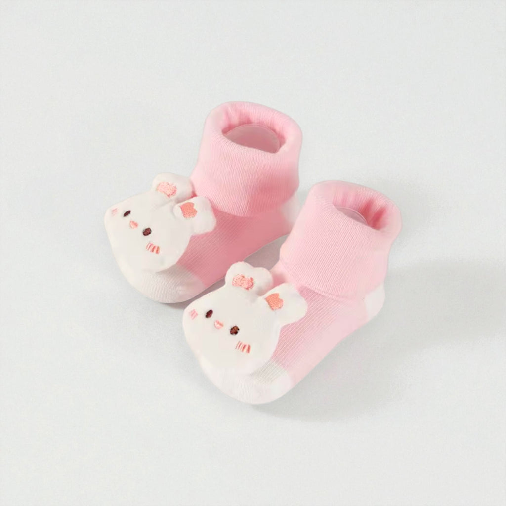 Pink Bunny Baby Socks
